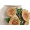 Vaza Home ESPRIT Geltona Rusvai gelsva Keramikinis Shabby Chic 26 x 26 x 24 cm