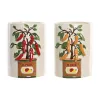 Vaza Home ESPRIT Balta Raudona Žalia Keramikinis Miesto Pipirai 22 x 22 x 28 cm (2 vnt.)