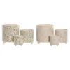 Kabantis šviestuvas Home ESPRIT Balta Žalia Rožinė Keramikinis Gėlės Shabby Chic 13,7 X 13,7 X 14,7 CM (3 Dalys) (2 vnt.)
