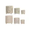 Kabantis šviestuvas Home ESPRIT Balta Žalia Rožinė Keramikinis Gėlės Shabby Chic 13,7 X 13,7 X 14,7 CM (3 Dalys) (2 vnt.)