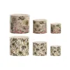 Kabantis šviestuvas Home ESPRIT Žalia Spalvotas Keramikinis Tropinis 13,6 X 13,6 X 11,8 CM (3 Dalys) (2 vnt.)