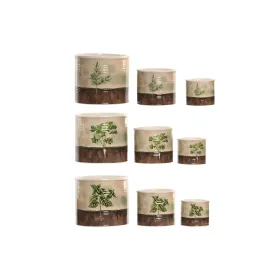Kabantis šviestuvas Home ESPRIT Ruda Žalia Keramikinis Cottage 13,6 X 13,6 X 11,8 CM (3 Dalys) (3 vnt.)