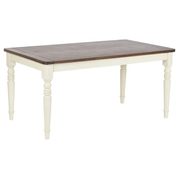 Pusdienu galds Home ESPRIT Brūns Krēmkrāsa Mango koks Koks MDF 160 x 90 x 76 cm
