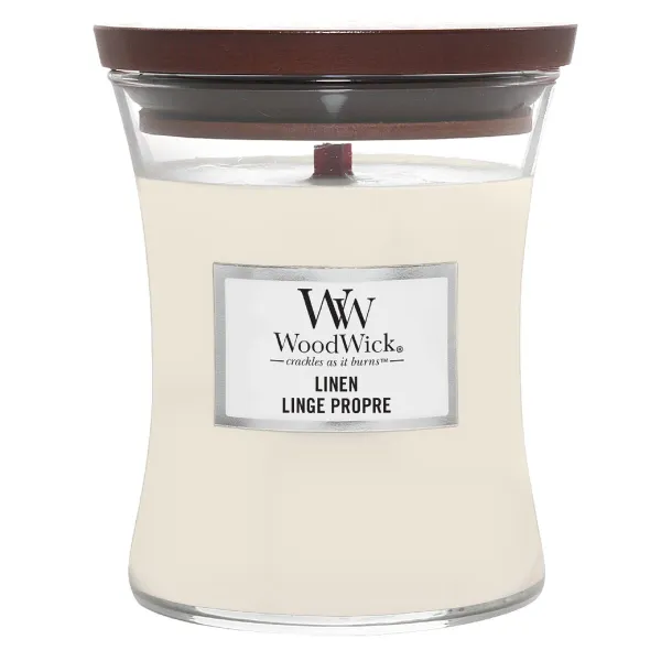 Lõhnastatud küünal Woodwick Core Medium Linen