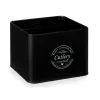 Multi-purpose basket Pieces of Cutlery Black Metal 18 x 13,3 x 15,3 cm (6 Units)