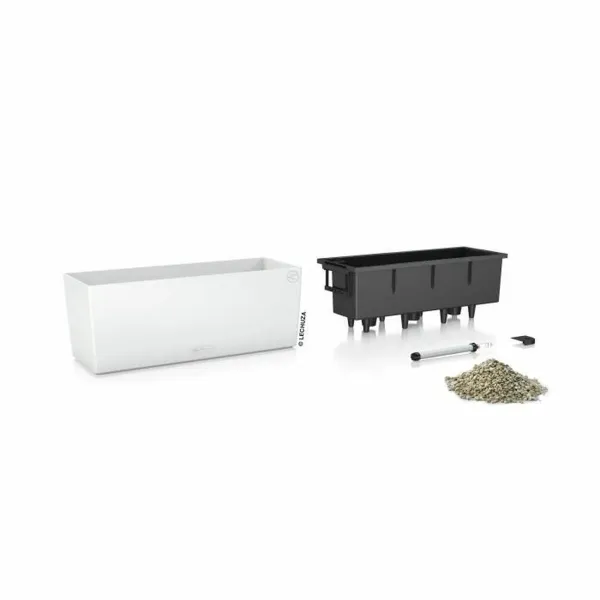 Plant pot Lechuza White Black polypropylene