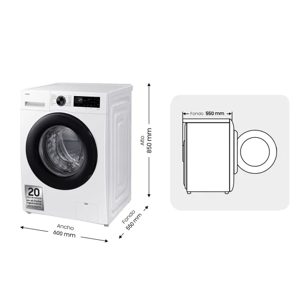 Skalbimo mašina Samsung WW10FG5U34AEECC 60 cm 1400 rpm 10 kg