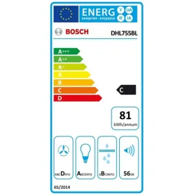 Įprastas gaubtas BOSCH DHL755BL 70 cm 610 m³/h 206W C Sidabras