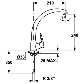 Mixer Tap Teka 8191462 Chrome Brass