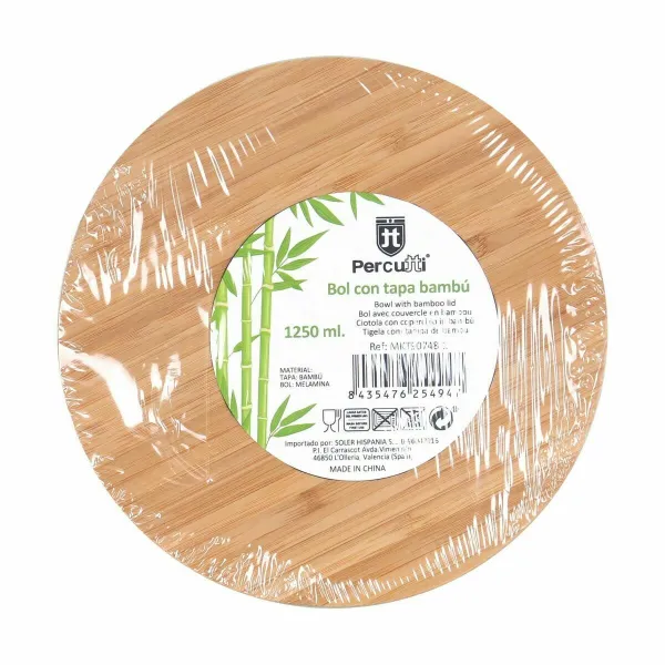 Kulho Percutti Melamiini Ruskea Vihreä 18,9 x 18,9 x 8,5 cm Bambu (4 osaa)