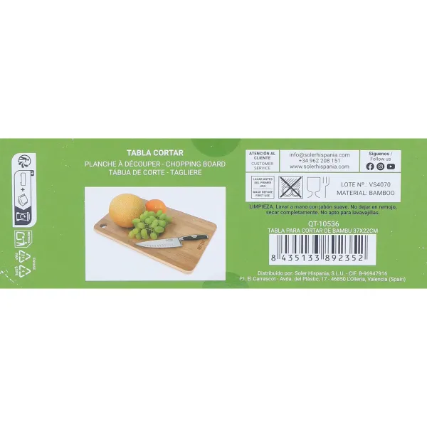 Leikkuulauta Quttin Quttin Puu, bambu Bambu (6 osaa) (37 x 22 cm)