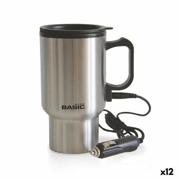 Termo-puodelis su dangteliu Basic Home Sidabras 400 ml 0,4 l Elektrinė (12 vnt.)