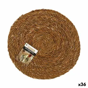 Stalo kilimėlis Privilege Jūros dumbliai Ruda Ø 25 cm (36 Vienetai)