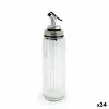 Cruet Quttin OTTICO Transparent Silver Glass 0,5 L 6 x 6 x 30,5 cm (24 Units)