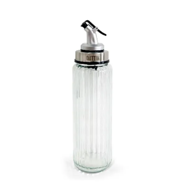 Cruet Quttin OTTICO Transparent Silver Glass 0,5 L 6 x 6 x 30,5 cm (24 Units)