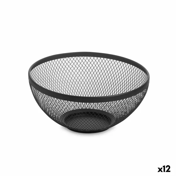 Vaisių dubuo Confortime Juoda Metalinis 26 x 12,5 cm (12 vnt.)