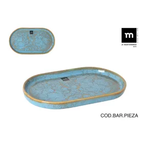 Поднос La Mediterránea Scratch blue Фарфор Овальный 25,3 x 13,5 x 2 cm (12 штук)