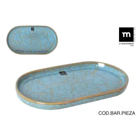 Поднос La Mediterránea Scratch blue Фарфор Овальный 25,3 x 13,5 x 2 cm (8 штук)