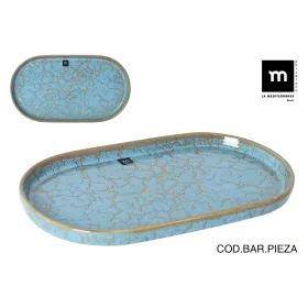 Поднос La Mediterránea Scratch blue Фарфор Овальный 35,7 x 20,5 x 3 cm (6 штук)