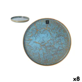Поднос La Mediterránea Scratch blue Фарфор Круглая 26,5 x 2,6 cm (8 штук)