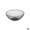 Vaisių dubuo Confortime Juoda Metalinis 24,5 x 24,5 x 10 cm (12 vnt.)