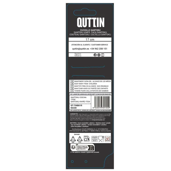 Santoku peilis Quttin Laos 17 cm (24 vnt.)
