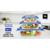 Eväsrasiasetti Inde Soul Suorakulmainen 1,04 L 3 Kappaletta (8 osaa)