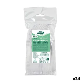 Daugkartinio naudojimo šaukštų rinkinys Algon Skaidrus 18 cm 15 Dalys (24 vnt.)