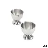 Kiaušinio dėklas Quttin Sidabras Plienas 4,8 x 4,5 cm (2 Dalys) (24 vnt.)
