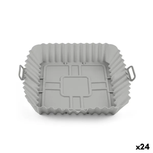Pakartotinė silikono forma oro keptuvei Quttin Silikoninis 20 x 20 cm Pilka (24 vnt.)