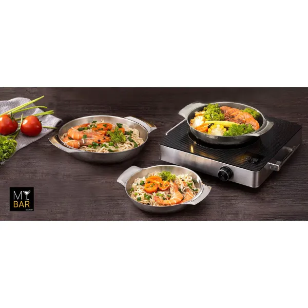 Saucepan My Bar Silver Stainless steel Ø 16 cm (12 Units)