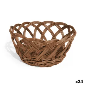 Bread Basket My Bar RATTAN polypropylene Circular 24 x 8 cm (24 Units)