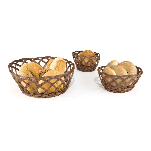 Leipäkori My Bar RATTAN polypropeeni Pyöreä 24 x 8 cm (24 osaa)
