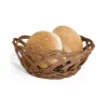 Duonos krepšelis My Bar RATTAN polipropileno Ovalus 18 x 13 x 7 cm (24 vnt.)