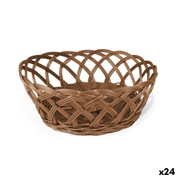 Duonos krepšelis My Bar RATTAN polipropileno Ovalus 26 x 20 x 8 cm (24 vnt.)