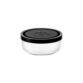 Lunch box Borgonovo Igloo lines Black Transparent Glass 2,2 L (6 Units)