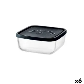 Судок Borgonovo Igloo lines Чёрный Прозрачный Cтекло 3,2 L (6 штук)