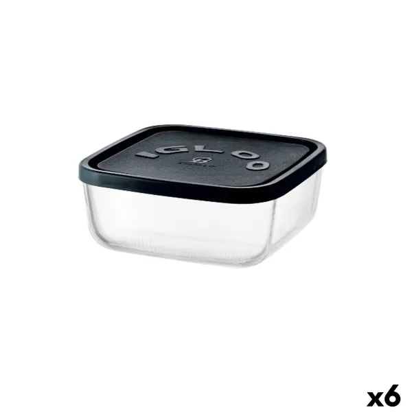 Padažinė Borgonovo Igloo lines Juoda Skaidrus stiklas 3,2 L (6 vnt.)