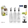 Cruet La Mediterránea Transparent Silver Glass 500 ml (24 Units)