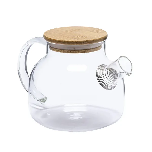 Teapot La Mediterránea Brown Transparent Bamboo Borosilicate Glass 1 L (12 Units)