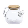 Teapot La Mediterránea Brown Transparent Bamboo Borosilicate Glass 1 L (12 Units)