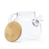 Teapot La Mediterránea Brown Transparent Bamboo Borosilicate Glass 1 L (12 Units)