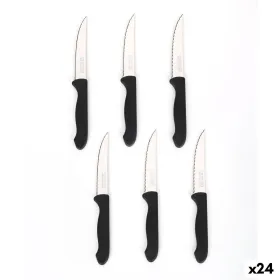 Peilių rinkinys Cuyfor Juoda Sidabras Nerūdijantis plienas polipropileno 6 Dalys (24 vnt.)