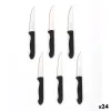 Knife Set Cuyfor Black Silver Stainless steel polypropylene 6 Pieces (24 Units)