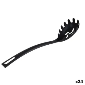 Makaronų šaukštas Quttin Quttin Juoda Nailonas 29 x 5,5 x 6 cm (24 vnt.)