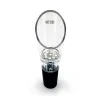 Pouring Stopper Quttin Black Transparent Plastic 9,3 X 3,2 CM (24 Units)
