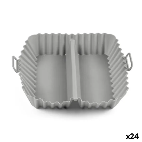 Pakartotinė silikono forma oro keptuvei Quttin Silikoninis 20 x 20 cm Pilka (24 vnt.)