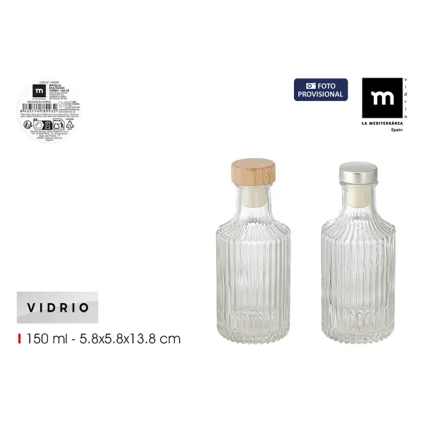 Stiklinis butelis La Mediterránea STRIPES stiklas 150 ml (24 vnt.)
