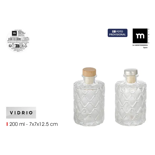 Stiklinis butelis La Mediterránea STRIPES stiklas 200 ml (24 vnt.)