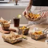 Basket for Presenting Aperitifs My Bar 15 x 15 x 4 cm (24 Units)